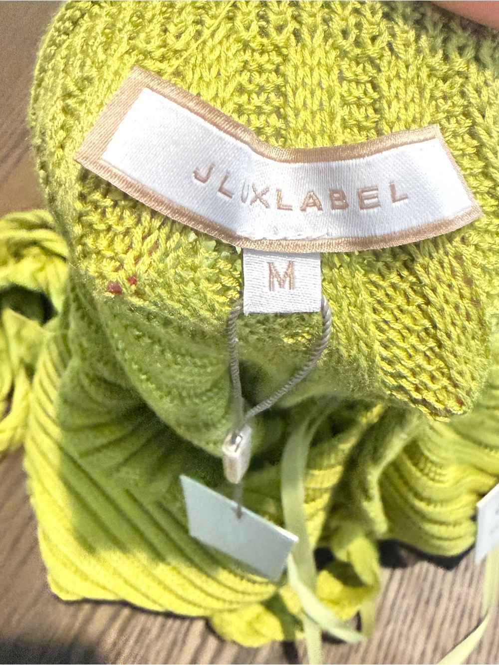 JLUXLABEL Lime Braided Ribbed Maxi Dress - Picture 4 of 4